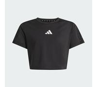 adidas Girl's Train Essentials Seasonal Print T-Shirt, Black/Silver met., 14-15 Years