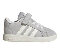 Klettschuh ADIDAS SPORTSWEAR "GRAND COURT 2.0 KIDS", Kinder, Gr. 23, grau two, sanftes weiß, ftwr weiß, Leder, Synthetik, Textil, Schuhe Klettschuh, für Kinder, mit Klettverschluss (50414354-23) grau