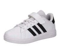 adidas Grand Court 2.0 Kinder Sneaker mit Klettverschluss weiß/schwarz - 35