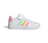 Adidas, Grand Court Court Elastic Lace And Top Strap Schuh, Kinder, Weiß, Größe EU 33