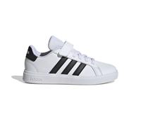 adidas Grand Court 2.0 Kinder Sneaker mit Klettverschluss weiß/schwarz - 33