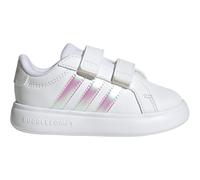 Klettschuh ADIDAS SPORTSWEAR "GRAND COURT 3.0 BUBBLE FÜR BABYS UND KLEINKINDER", Kinder, Gr. 23, cloud weiß, iridescent, almost pink, Synthetik, Schuhe Klettschuh, für Kinder (87987151-23) cloud weiß,