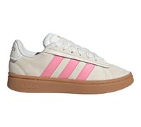 Sneaker ADIDAS SPORTSWEAR "GRAND COURT ALPHA", Gr. 38,5, sanftes weiß, bliss pink, gold metallic, Leder, Textil, sportlich, Schuhe, Design inspiriert vom adidas Campus 00 (11110015-38,5) sanftes weiß,