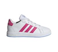 adidas Grand Court Lace-Up Sneaker Kinder IH4886 - cloud white/crystal jade/clear pink 37 1/3 für Kinder, weiß, Größe 33 ½ EU / 1 UK