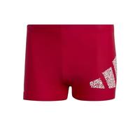ADIDAS Men's Branded Boxer Swimsuit, Better Scarlet/White, 34