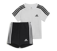 adidas H65817 I 3S Sport Set Baby Set Unisex Baby Top:White/Black Bottom:Black/White 6-9M