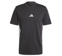 Adidas Men's Essential Three Stripes Single Jersey Tee, Black/White, M