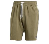 adidas Herren 3-Stripes CLX Swim Shorts, Olive Strata/White, S