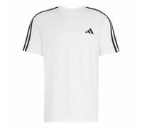 T-Shirt ADIDAS SPORTSWEAR "ESSENTIALS 3-STREIFEN, SINGLE JERSEY, BRANDING", Herren, Gr. M, weiß (weiß, schwarz), Obermaterial: 100% Baumwolle, Rundhals, Shirts T-Shirt (54268104-M) weiß, schwarz