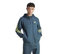 adidas Future Icon 3 Stripes Full-Zip Sweatjacke Herren in dunkelgrau, Größe: M