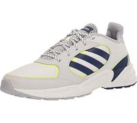 adidas Herren 90s Valasion Sneaker, Wolkenweiß/Dunkelblau/Hellgelb, 40 EU
