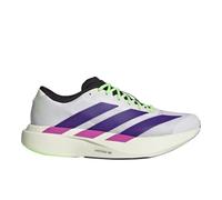 adidas Herren Adizero Evo Sl Running Shoe, White Collegiate Purple Lime Burst, 11 UK Wide