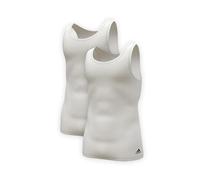 Adidas Herren ärmelose Unterhemden (2er Pack) rundhals Business Unterhemd (Gr. S - 3XL), Weiß, S