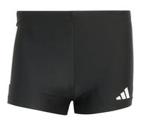 Adidas Men's 3 Stripes Swim Boxers, Black/White, L
