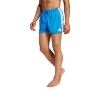 adidas Herren Badeshorts mit 3 Streifen, 7,6 cm Badehose, Helles Königsblau/Weiß, XXL