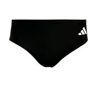 adidas Men's 3 Stripes Swim Trunks, Black/White, L