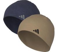 Adidas Herren Beanie 2er Pack-Standard Fit Strickmütze Skull Cap Winter-Hut, Dunkelblau/Grau DREI/Warmer Sandstein, Beige, Schwarz, Einheitsgröße