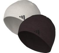 Adidas Herren Beanie 2er Pack - Standard Fit Winter Strickmütze Skull Cap, Wonder Alumina Grey/Black/Shadow Brown Grey Six, Einheitsgröße