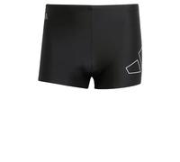 Badehose ADIDAS PERFORMANCE "BIG BARS BOXER", Herren, Gr. 4 (S), N-Gr, schwarz-weiß (schwarz, weiß), Obermaterial: 78% Polyamid, 22% Elasthan, sportlich, Badehosen (45402118-4) schwarz, weiß