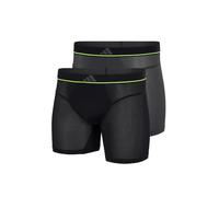 Enge Boxershorts lang 2er-Pack Schwarz/Grau - ADIDAS S