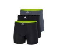 Enge Boxershorts lang 3er-Pack Schwarz/Grau - ADIDAS M