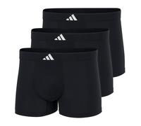 adidas Herren Boxershorts, 3er Pack - Active Micro Tech, Trunks, Logo, einfarbig Schwarz L