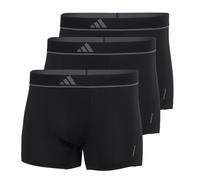 adidas Herren Boxershorts, 3er Pack - Trunks, Active Micro Flex Eco, Logo, einfarbig Schwarz XL