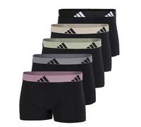 adidas Herren Boxershorts, 5er Pack - Trunks, Active Flex Cotton, Logo Schwarz/Grau/Beige / M M Mehrfarbig