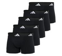 adidas Herren Boxershorts, 5er Pack - Trunks, Active Flex Cotton, Logo Schwarz S