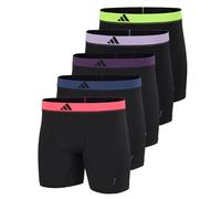 adidas Herren Boxershorts, 5er Pack - Trunks, Active Micro Flex, Logo, einfarbig Schwarz/Lila/Gelb / M M Mehrfarbig