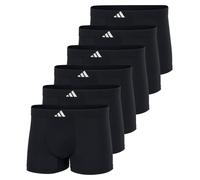 adidas Herren Boxershorts, 6er Pack - Active Micro Tech, Trunks, Logo, einfarbig Schwarz 2XL