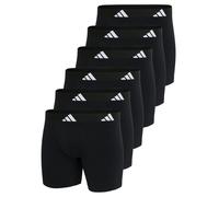 adidas Herren Boxershorts, 6er Pack - Boxer Briefs, Active Flex Cotton, Logo Schwarz M