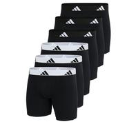 Boxershorts ADIDAS ORIGINALS "Boxershort Boxer Briefs Active Flex Cotton 6er Pack", Damen, Gr. L, bunt (schwarz, schwarz, weiß), Obermaterial: 95% Baumwolle CO. 5% Elasthan EL., Unterhosen (47055342-L