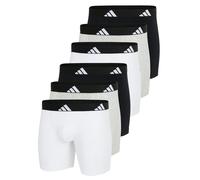 adidas Herren Boxershorts, 6er Pack - Boxer Briefs, Active Flex Cotton, Logo Schwarz/Weiß/Grau XL