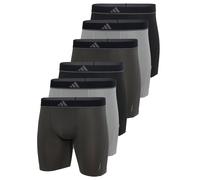 adidas Herren Boxershorts, 6er Pack - Boxer Briefs, Active Micro Flex Eco, Logo, einfarbig Schwarz/Grau XL