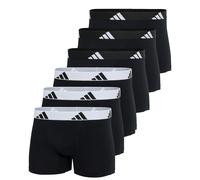 Boxershorts ADIDAS ORIGINALS "Boxershort 6er Pack", Herren, Gr. XXL, bunt (schwarz, schwarz, weiß), Obermaterial: 95% Baumwolle CO. 5% Elasthan EL., Unterhosen (92873829-XXL) schwarz, schwarz, weiß