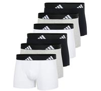 Boxershorts ADIDAS ORIGINALS "Boxershort 6er Pack", Damen, Gr. L, bunt (schwarz, weiß, grau), Obermaterial: 95% Baumwolle CO. 5% Elasthan EL., Unterhosen (69223545-L) schwarz, weiß, grau