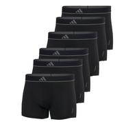 adidas Herren Boxershorts, 6er Pack - Trunks, Active Micro Flex Eco, Logo, einfarbig Schwarz XL