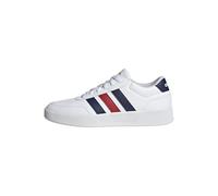 Adidas Herren BREAKNET 3.0 Shoes, FTWR White/Dark Blue/Better Scarlet, 39 1/3 EU