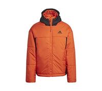adidas Herren BSC 3-Stripes Puffy Hooded Jacket, Semi Impact Orange/Black, L