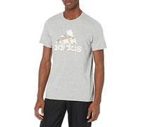 Adidas Herren Camo Badge of Sport Graphic Tee T-Shirt, Mittelgrau meliert, S