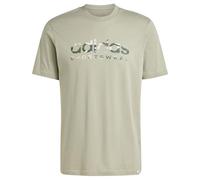 adidas Herren CAMO LINEAR Graphic Tee, Silver Pebble, S Tall