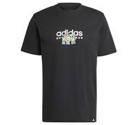 adidas Herren Codes LINEAR Graphic Tee, Black, M