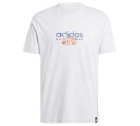 adidas Herren Codes LINEAR Graphic Tee, Light Grey Heather, XL Tall