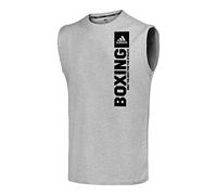 adidas Herren Community Vertical Sleeveless T-Shirt, Grau/Schwarz, L