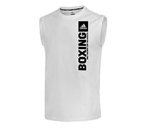 adidas Herren Community Vertical Sleeveless T-Shirt, Weiß/Schwarz, XXL