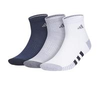 adidas Herren Cushioned Quarter Socks Above The Ankle Fit with Arch Compression (3-Pair) Viertelsocke, Legend Ink Blue/Grey/White, Large (3er Pack)
