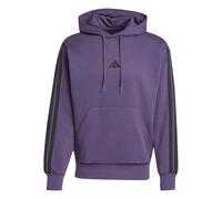 adidas Herren Essential Three Stripes Fleece Hoodie, Aurora Plum/Black, M