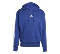 adidas Essentials Three Stripes Fleece Hoodie dark blue-white (043A) L