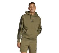 adidas Herren Essential Three Stripes Fleece Hoodie Sweatshirt, Olive strata/Black, XS
